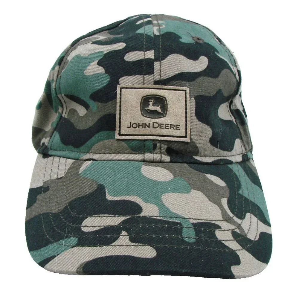 John Deere Youth Hat Ballcap Camo Baseball Hat One Size Camouflage Adjustable